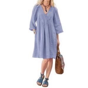 Sundance 100% Linen Dress Lilac Size Medium Petite